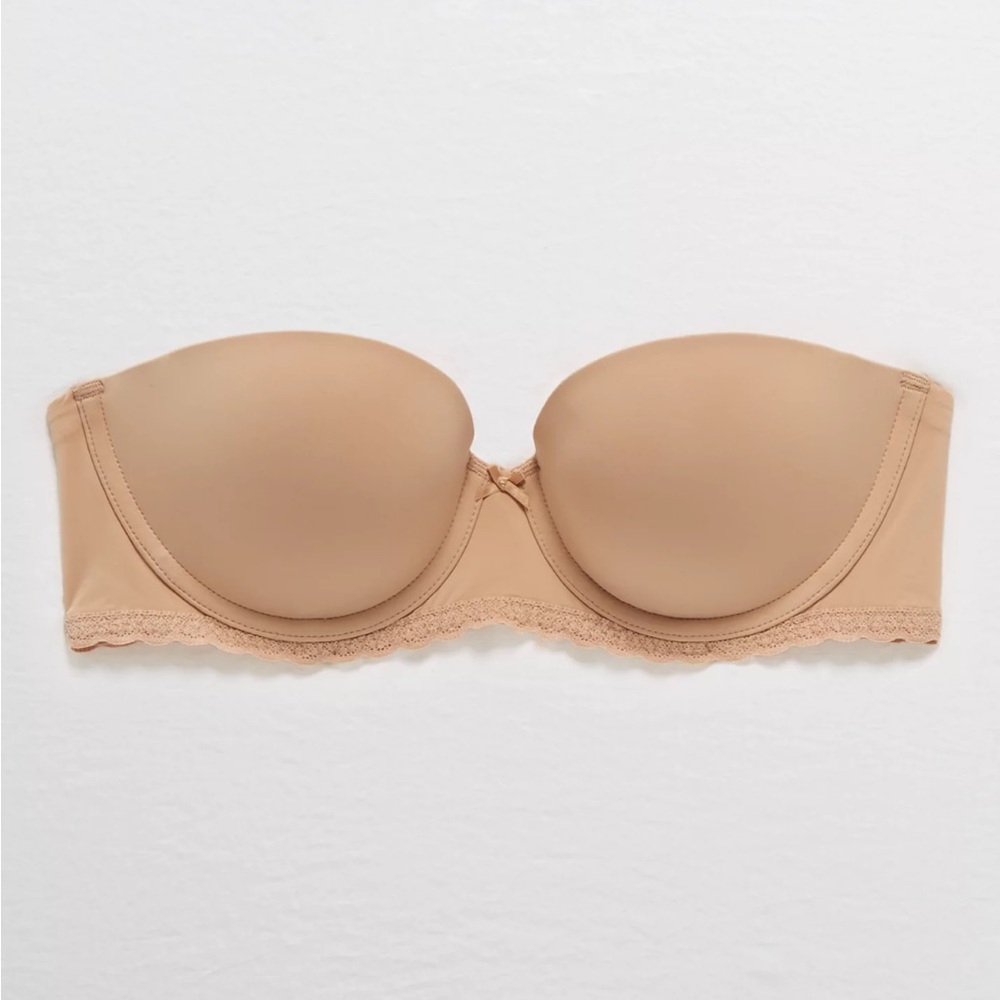 Aerie Real Happy Strapless Push Up Bra Sands 34B